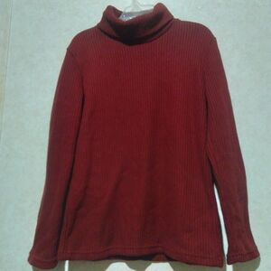 UUYUK size XXL knitted long sleeve burgundy red turtleneck sweater